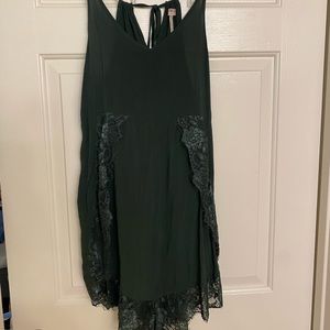Free People Intimately Forest Green Lace Dress XS